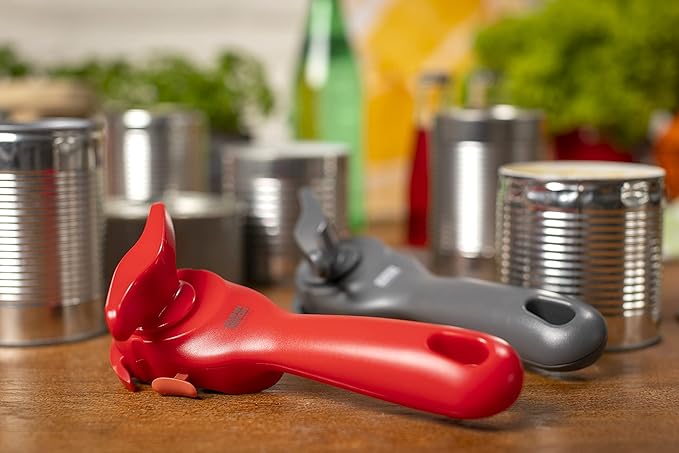 Kuhn Rikon Deluxe Auto Safety LidLifter/Can Opener, Red and Silver