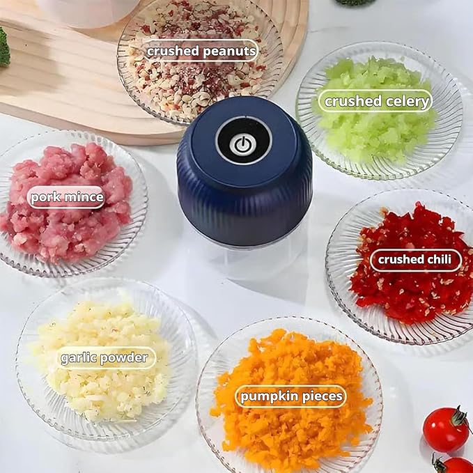 2026 Upgraded Electric Garlic Chopper, Mini Portable Veggie Cutter, USB Rechargeable, 350ML Portable Cordless Mini Food Processor for Nuts Chili Onion Minced Meat and Spices (2PCS-A)