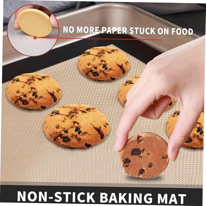 IMIKEYA 4pcs Silicone Baking Mats Non-stick Heat Resistant Pad Reusable Baking Liners for Pastry Bread and Cake