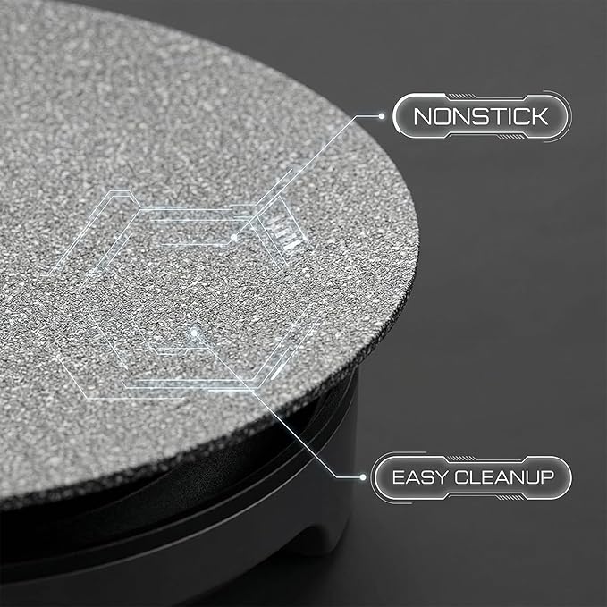 Indoor Smokeless Electric Griddle,Comales Para Tortillas Electricos, Portable Electric Korean Bbq Grill,Round Electric Griddle For Bbq, Tortillas, Steaks, Burgers, Pancakes (11 in)