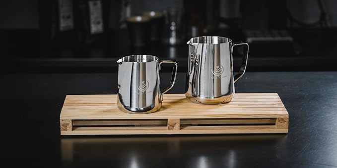 VIA CREMA Stainless Steel Milk Frother Jug for Coffee Machine Milk Frothing Pitcher