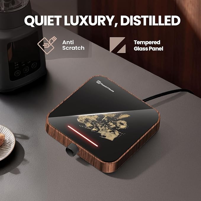 Maestri House Mug Warmer, Electric Coffee Cup Warmer for Desk with 3-Temp Settings,Auto Shut Off, Constant Temperature Heating for Beverage, Milk, Tea and Hot Chocolate at Home & Office (Wood Grain)