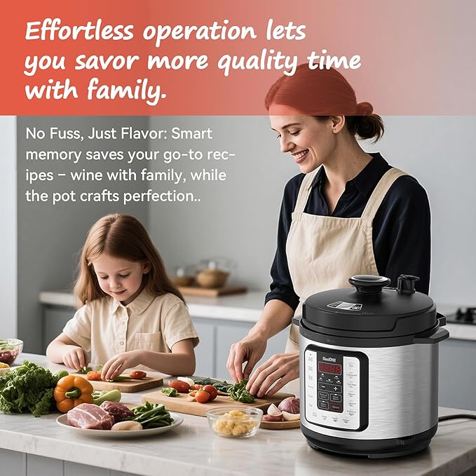 16-in-1 Electric Pressure Cooker, Slow Cook, Rice Maker, Steamer, Yogurt, Warmer & Sterilizer, Programmable with Automatic Keep Warm, 6-Quart Stainless Steel