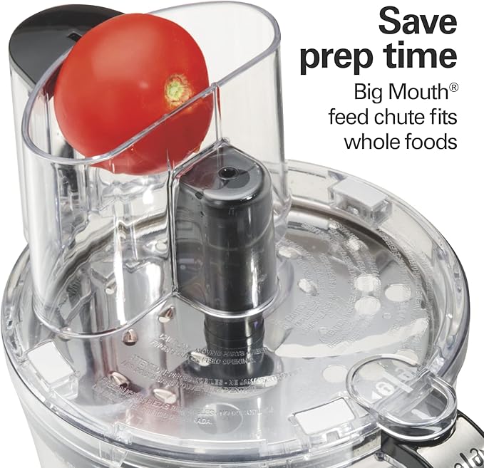 Hamilton Beach Big Mouth Duo Plus 12 Cup Food Processor & Vegetable Chopper with Additional Mini 4 Cup Bowl, Black (70580)