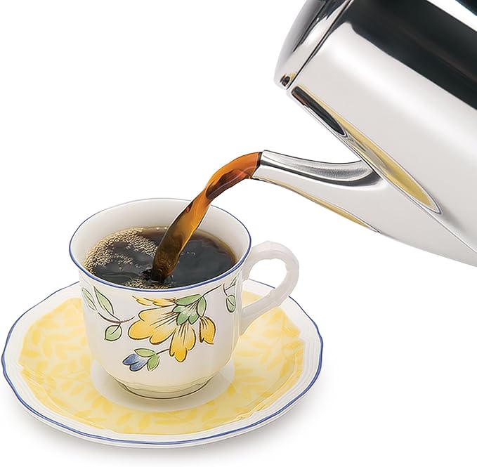 Presto 02811 Stainless Steel Electric Coffee Percolator - 12-Cups, Easy-Pour Spout, Stay-Cool Handle, Make 2-12 Cups