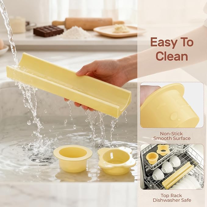 Circle Cake Pop Mold for Baking with 50PCS Cake Pop Sticks Bags Ties,Baking Molds for Birthday Wedding Baby Shower Kids Party Desserts-Yellow