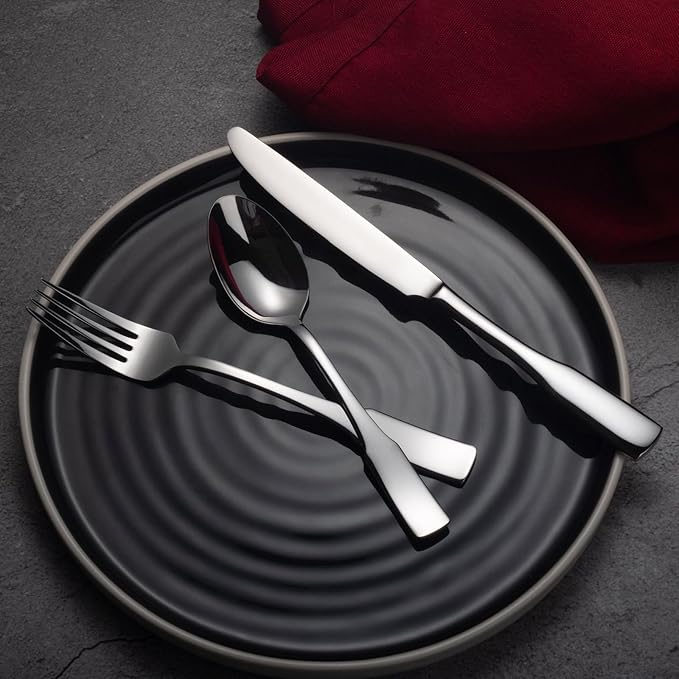 Alata Kate 80-Piece Silverware Set,Service for 16,Stainless Steel Flatware Set,Mirror Polished Cutlery Set,Dishwasher Safe