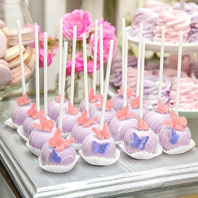 JOERSH 3PCS Mini Butterfly Fondant Mold, Cute Butterfly Fondant Silicone Mold for Chocolate, Cupcake Topper, Cake Decoration, Candy Craft, Dessert Decor