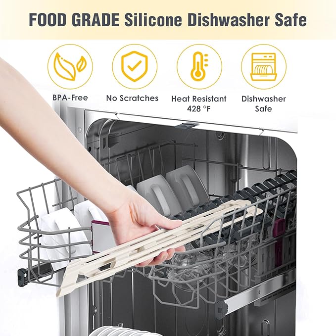 Tomorotec Compact Silicone-Coated Triangle Dish Drying Rack for Sink Corner - Foldable Stainless Steel Over-The-Sink Organizer and Storage Shelf(Cream Color)