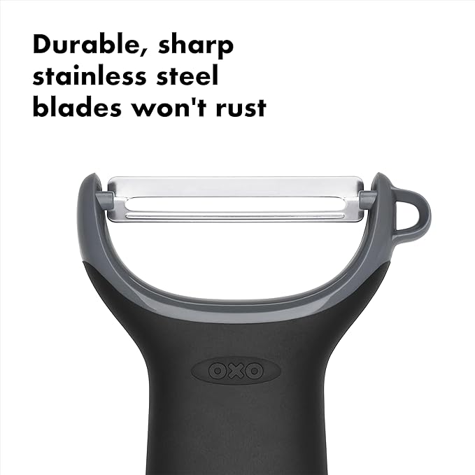 OXO Good Grips Swivel Vegetable Peeler and OXO Good Grips Prep Y-Peeler, Silicone