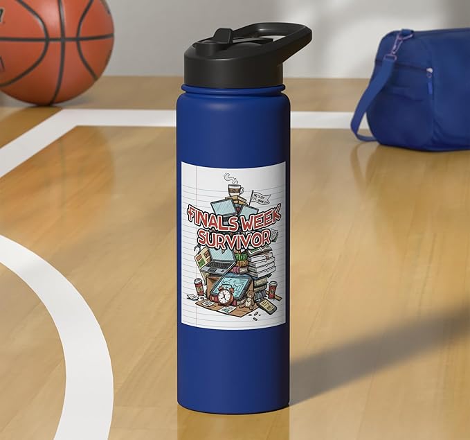 Cafeteria Critic - Student Lunch School Humor Food Chaos Stainless Steel Insulated Water Bottle