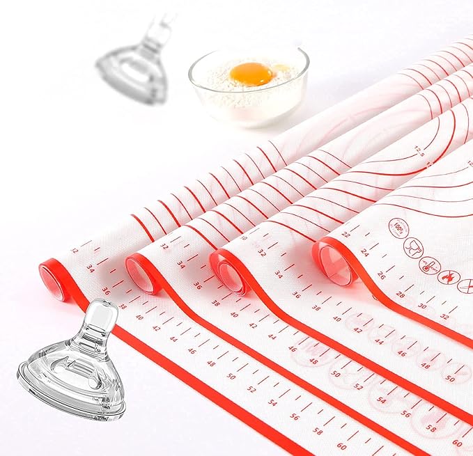 5 pcs Pizza Tools Set incl Dough Roller and Docker and Silicone Pastry Dough Mat and Dough Scraper Cutter Time-Saver Dough Tools Set (5 pcs)