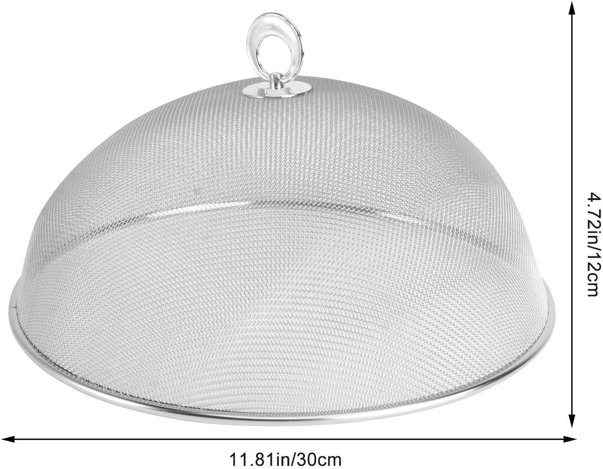 Metal Mesh Screen Food Cover, Stainless Steel Dome Food Tent Umbrella, Outdoor Picnic Food Cover Net Keep Out Flies, Bugs, Mosquitoes (11.81inches / 30cm)