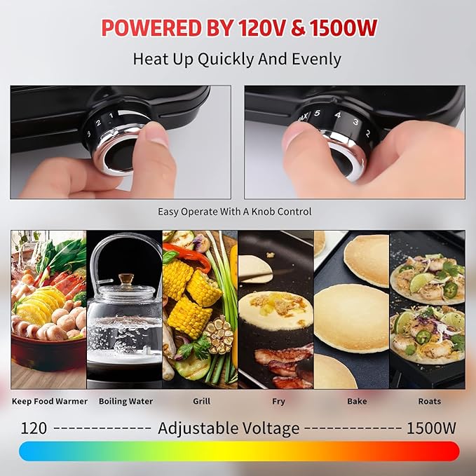 Vayepro 1500W Hot Plate, Portable Electric Stove, Single Electirc Cooktop, Portable Burner for Cooking, Cooktop for Dorm Office Home Camp, UL Listed, Compatible with All Cookware