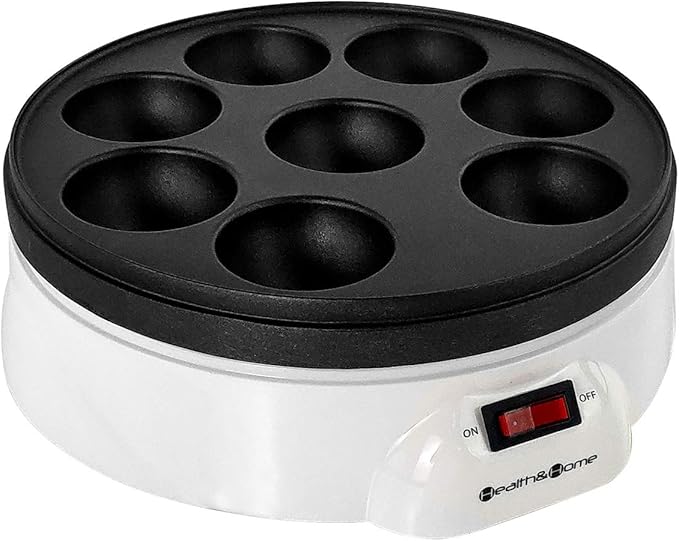 Health and Home Electric Japanese Takoyaki Octopus Pan 8- Balls,Cake Pops Maker With Nonstick Coating,dessert,Maker Danish Aebleskiver and Ebelskiver Maker