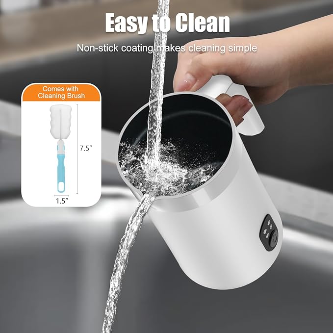 Milk Frother, 4-in-1 Electric Milk Steamer and Frother, 13.5oz/400ml Automatic Large Capacity Warm and Cold Foam Maker, Milk Warmer and Coffee Frother for Latte, Cappuccino, Macchiato(White)