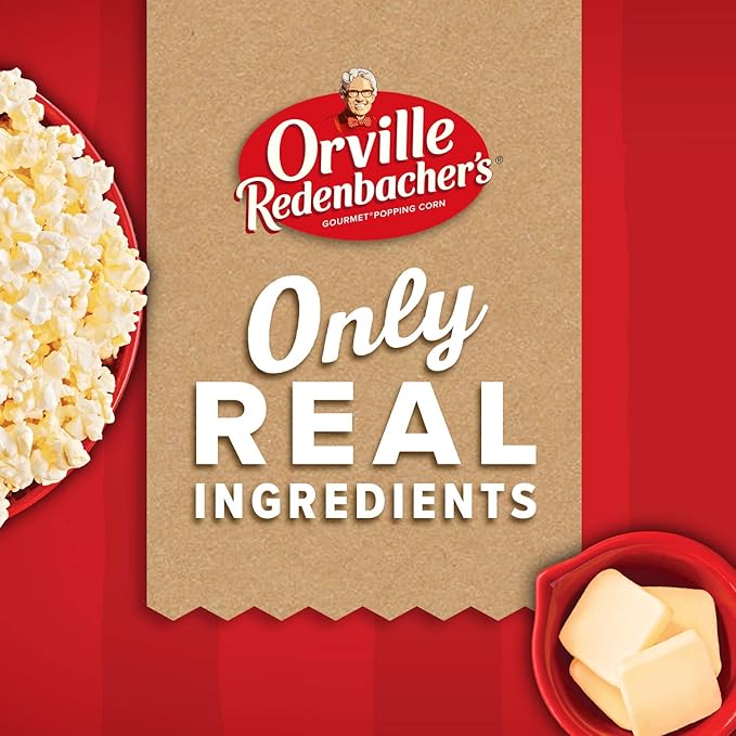 Orville Redenbacher’s Microwave Popcorn, Movie Theater Butter Flavor, 3g Fiber Per Serving, 3.29 oz., 3-Count (12 Boxes)