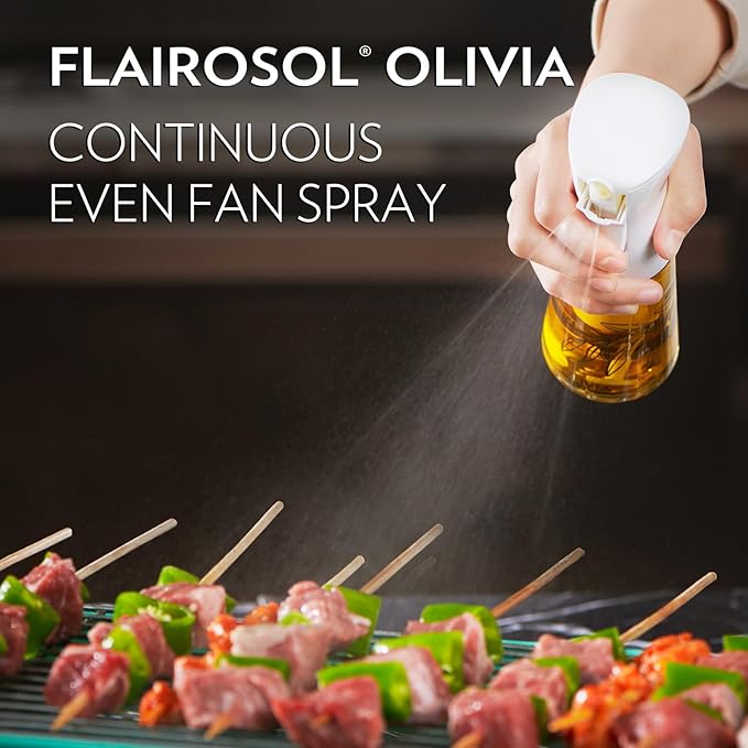FLAIROSOL OLIVIA 130ML and 200ML Oil Sprayer for Cooking, Glass Olive Oil Sprayer