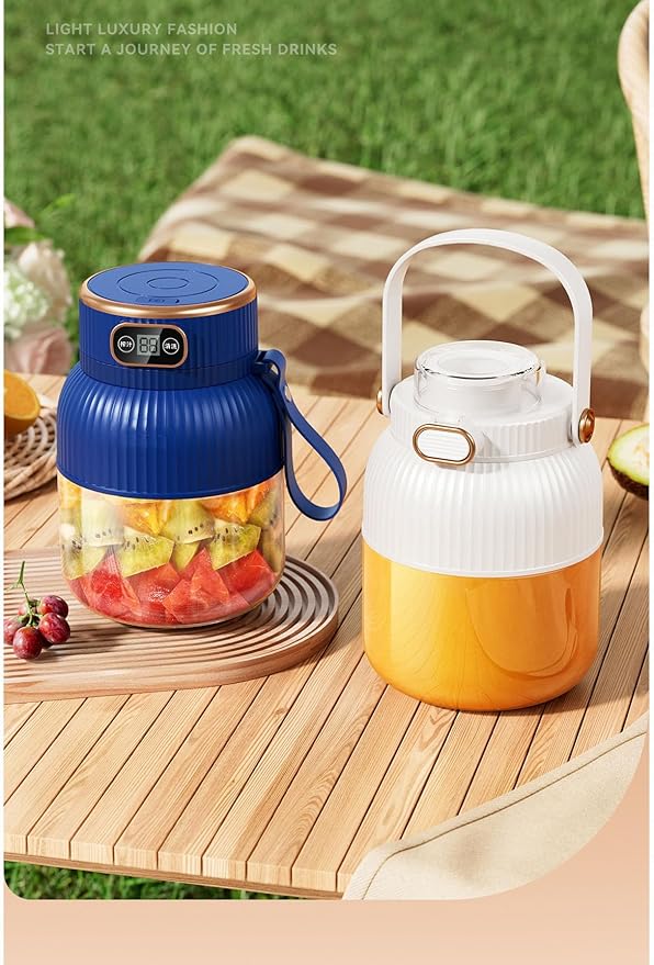 Portable Blender,Portable Blender for Shakes and Smoothies, Personal Size High Speed Blender,21oz USB C Rechargeable Blender for Travel/Picnic/Office/Gym/Sport (WHITE)