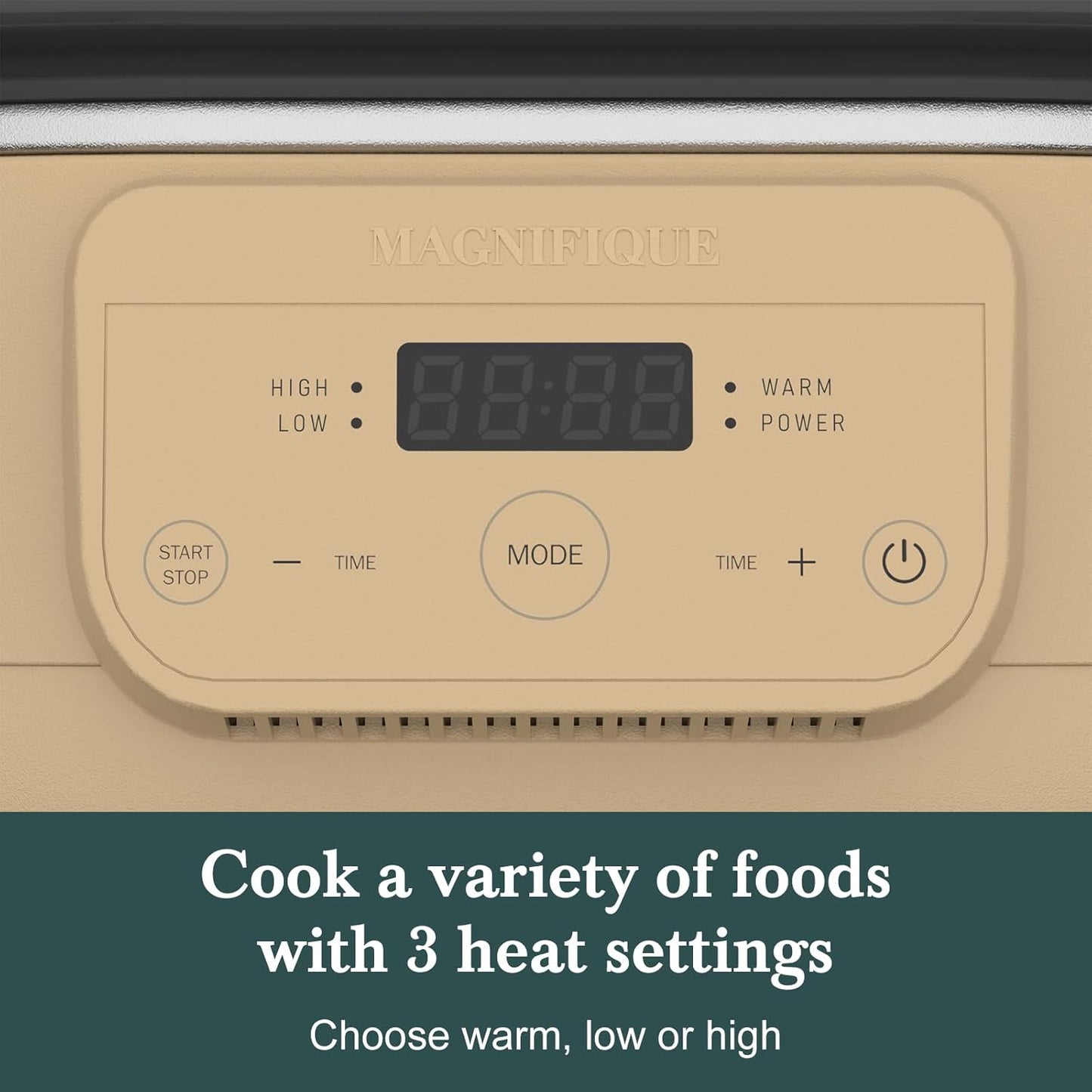 6 Quart Programmable Slow Cooker Removable Healthy Nonstick Pot - Small Kitchen Appliance for Family Dinners - Serves 6+ People - Heat Settings: Keep Warm Brown Sugar