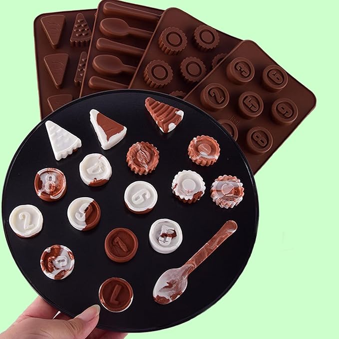 Kids' Complete Oven Pan Set Compatible with Easy Bake Ultimate Oven,Accessories for Cooking Easy Bake Oven Mixes,Includ Round flower style, round number style, triangular cake style，circle pan.
