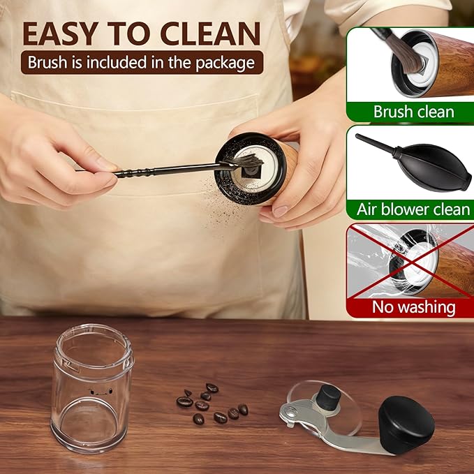 SYLORIA Manual Coffee Grinder with 56 External Adjustable Settings Hand Coffee Bean Mill with Ceramic Burr and Foldable Handle