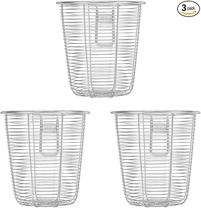 Cabilock Dishwasher Chopstick Basket with Hooks, Stainless Steel Kitchen Utensil Holder, Cutlery Organizer for Chopsticks Spoons Forks Straws, Small Hanging Silverware Drying Rack, 3pcs