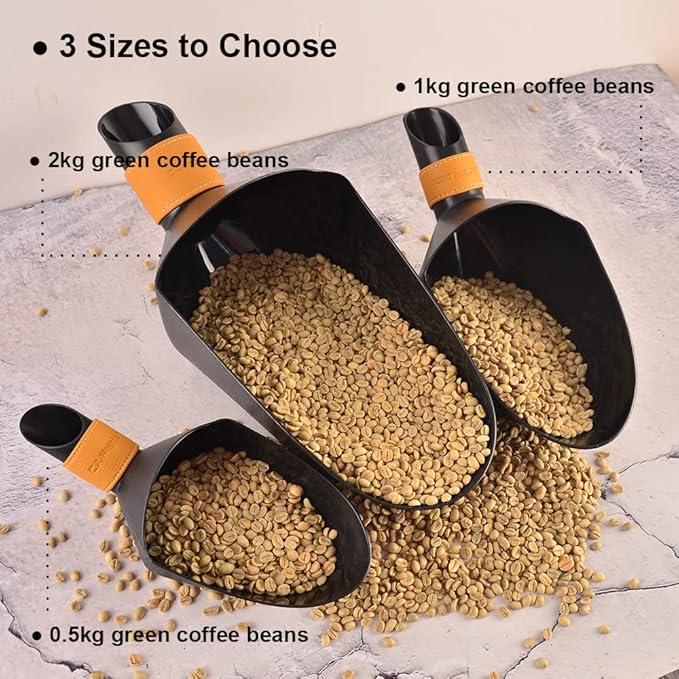 CAFEMASY Coffee Bean Shovel Scoop Commerical Coffee Beans Filling Scooper Plastic Coffee Bean Scale Measuring Scoop