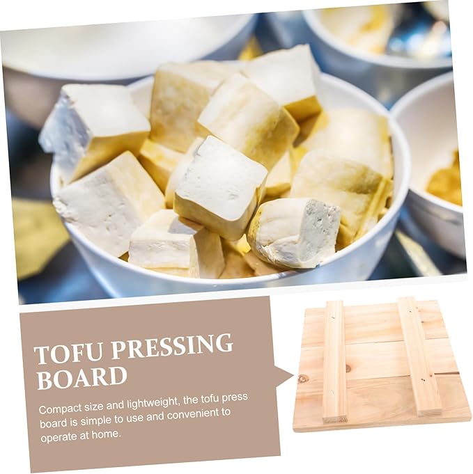 OUNONA Wooden Tofu Press Board for Homemade Tofu Reusable Bean Curd Maker Tool Smooth for Easy Cleaning and Convenient Use