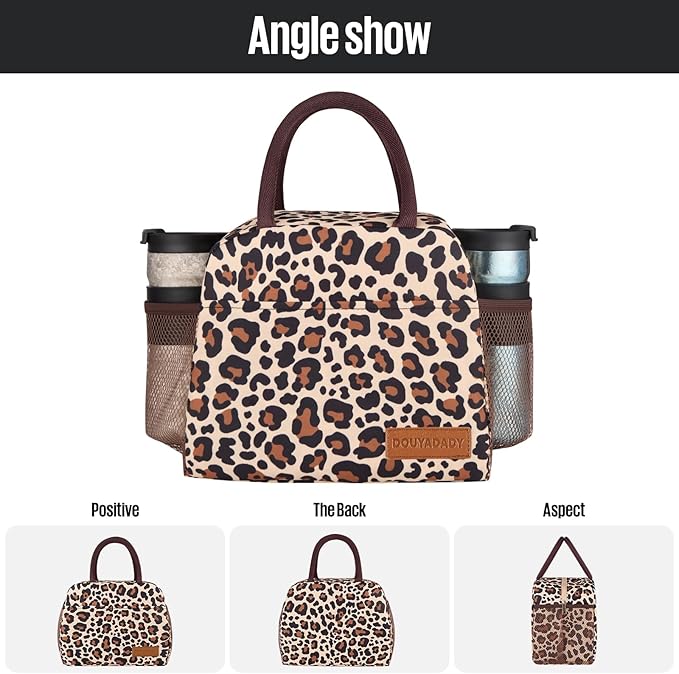 douyadady Lunch Bag Women/Men Lunch Box Women/Men (leopard)