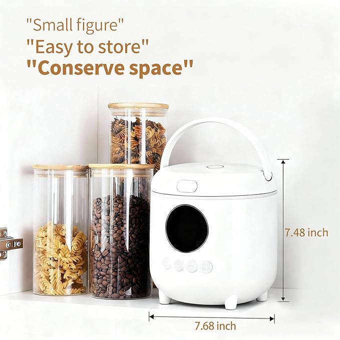 Mini Rice Cooker 2-Cup Uncooked / 4-Cup Cooked, 1.7Qt Portable Small Rice Maker with Auto Keep Warm & 24H Timer Delay for Oatmeal, Quinoa, Soup, Non-Stick Inner Pot Easy to Clean
