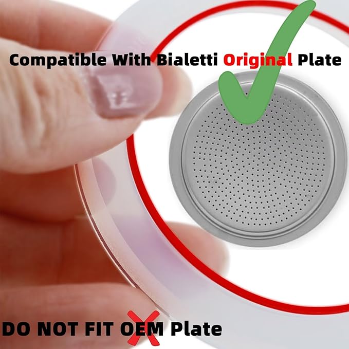 [UPGRADED] Sealing Gasket for Bialetti Moka Express 1 Cup Iconic Stovetop Espresso Maker - 6 PCS Replacement Food Grade Silicone Seal Ring for Aluminum Stovetop Coffee Maker Pots