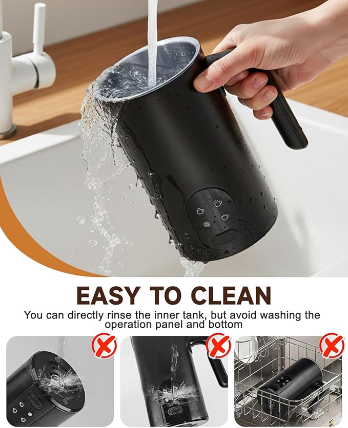 Milk Frother and Steamer, 4-in-1 Automatic Electric Milk Frother 11.8oz/350 ml, Instant Hot and Cold Foam Maker, Milk steamer Heater Foamer Warmer for Coffee, Cappuccino, Macchiato, Latte