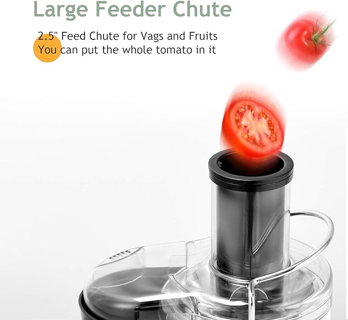 COSTWAY Juicer Machine, Centrifugal Juicer with 3-Inch Wide Mouth, BPA-Free Stainless Steel Juice Maker with 2-Speed Control, Masticating Juice Extractor for Fruit Vegetable