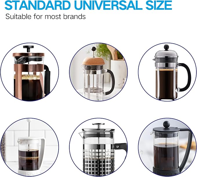 YMMIND Standard Universal Design 34 oz French Press Replacement Glass Beaker, Fits Most Brands French Press Coffee Makers (1Quart / 1000ml / 5-6 Cup) Coffee Press Borosilicate Glass Water Bottle