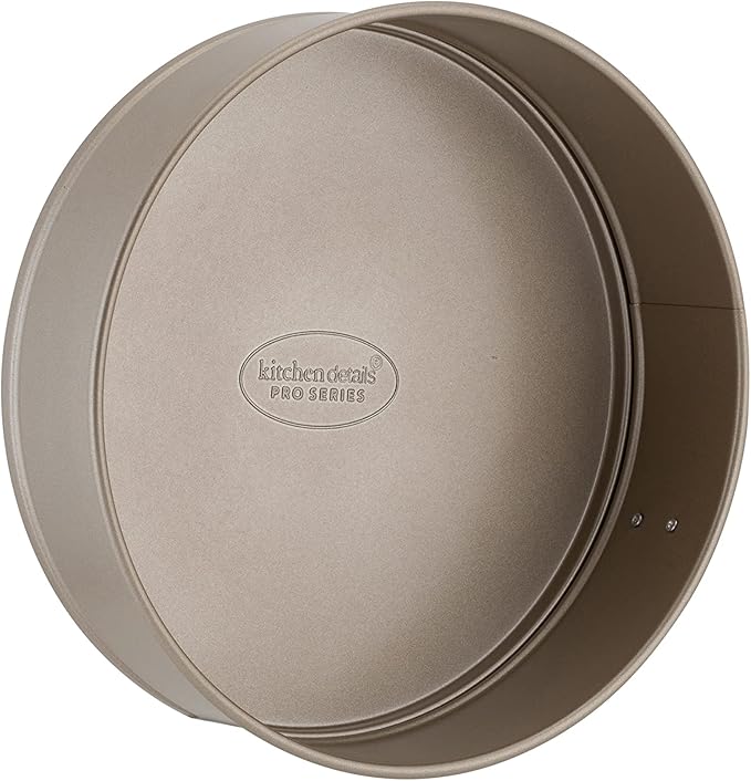 Kitchen Details Pro Series 9.5 Inch Round Spring Form Pan | Dimensions: 9.5” x 2.7 | Nonstick | Even Heating and Browning | Easy Release | Easy to Clean | Durable | Bakeware | Kitchen