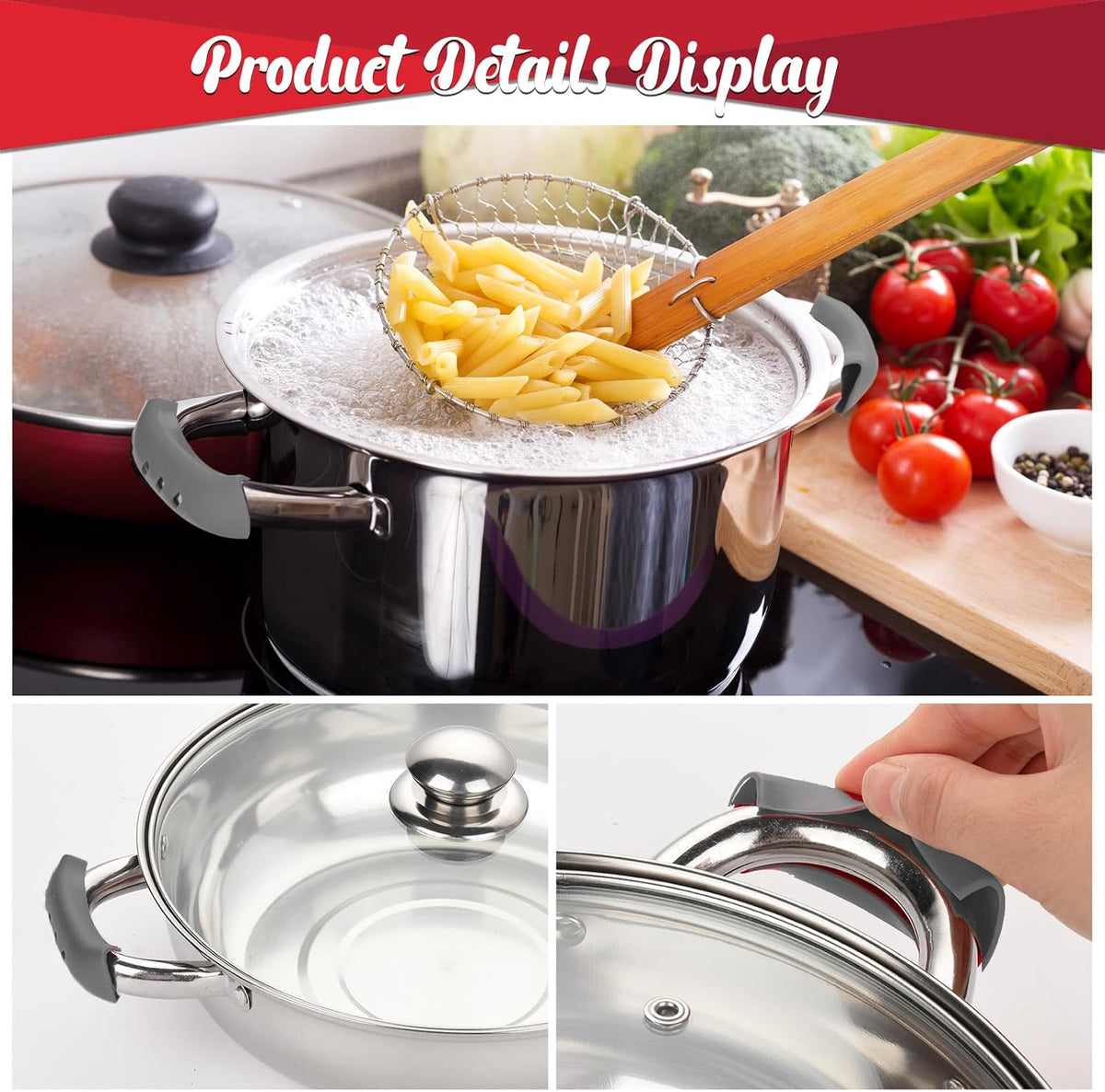 Cast Iron Handle Cover, 10 Packs Silicone Pot Holders, Heat Resistant Non-Slip Pot Handle Covers, for Frying Cast Iron Skillet Metal Pan