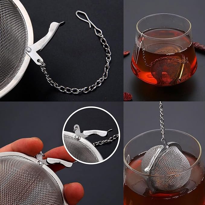5PCS Tea Infuser, Upgraded Tea Strainer, Premium Tea Infusers for Loose Tea, Tea Steeper, Tea Ball for Tea Flavoring Herbal Spices Seasonings