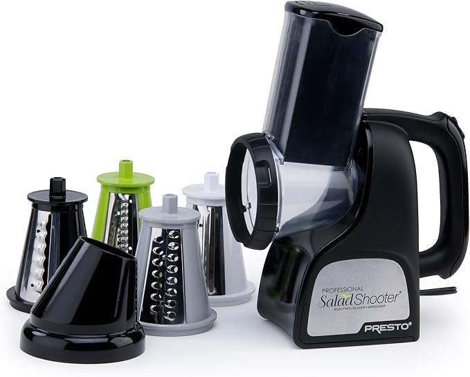 Presto 02970 Professional SaladShooter Electric Slicer/Shredder, Black,1 count