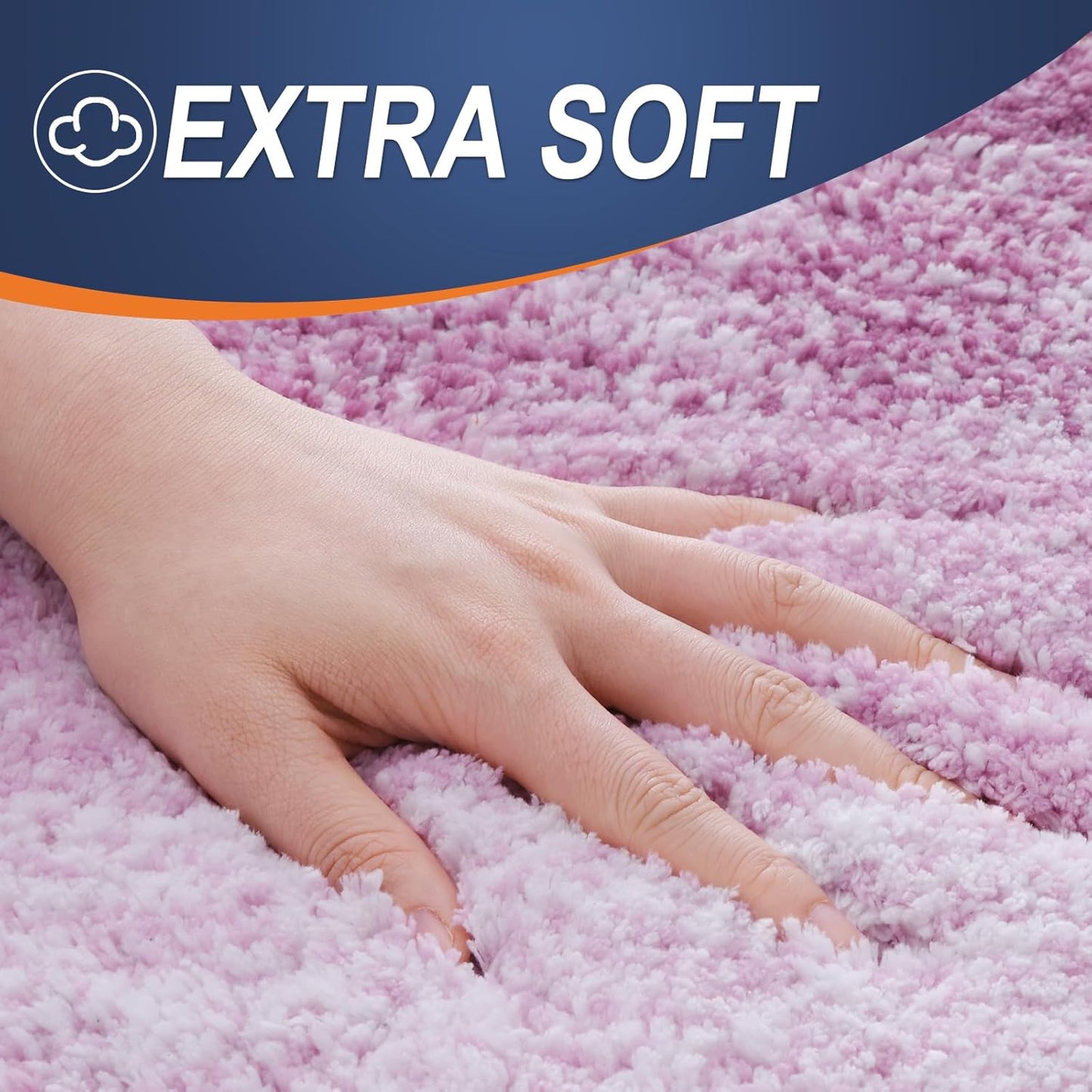 OLANLY Bathroom Runner Rugs 59x17, Extra Soft Absorbent Microfiber Bath Rugs, Rubber Backing, Quick Dry, Washable Bath Mats for Bathroom Floor, Tub and Shower, Home Decor Accessories, Pinkish-Purple