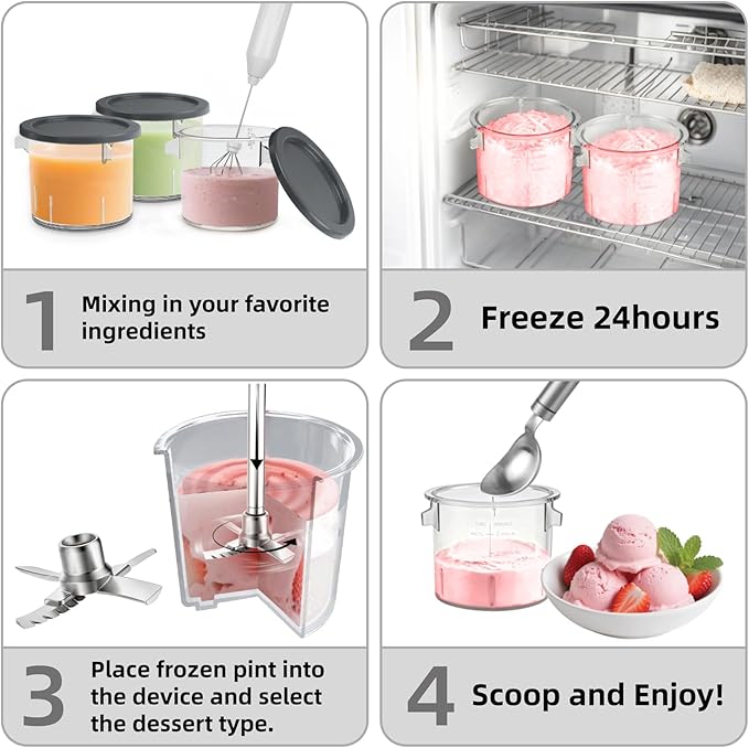 12 In 1 Ice Cream Machine, Electric Soft Serve Ice cream maker machine for Home & Office, Gelato, Slushie, Italian Ice, Sorbet, Milk Shake, FrozenYogurt, Light Ice Cream, Soft Serve Ice Cream Machine