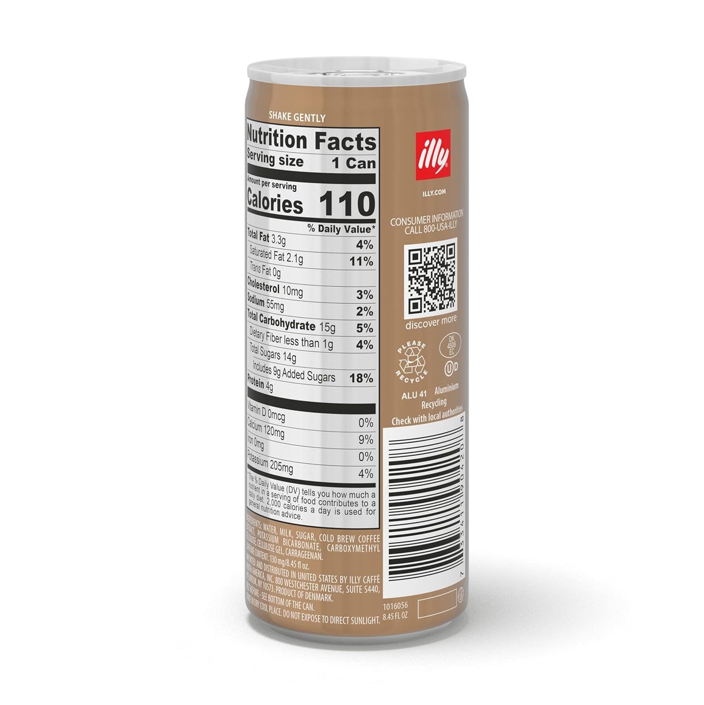 illy Ready To Drink Coffee – Latte Macchiato Cold Brew Cans - 100% Arabica - Smooth & Refreshing Taste - Convenient, Easy to Carry Drink with Milk – 8.5 oz.