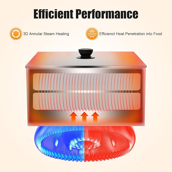 Rice Noodle Roll Steamer Machine, 2-Layer Rice Noodle Roll Steame with 304 Food Grade for Rice Noodles Compatible with Stove and Induction Cooktop