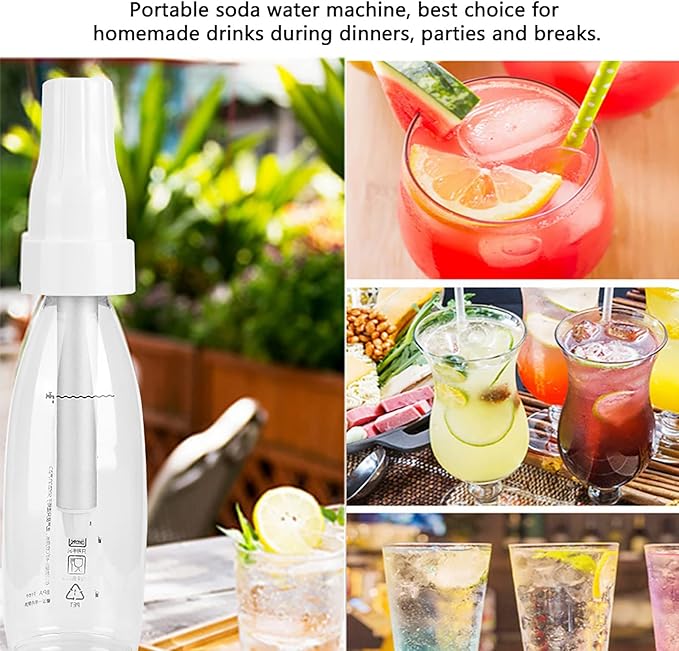 Portable Soda Water Maker, Household Bubble Soda Water Machine, Homemade Carbonate Beverage Drink Maker, Sparkling Drink Machine for Home, Bar, Restaurant