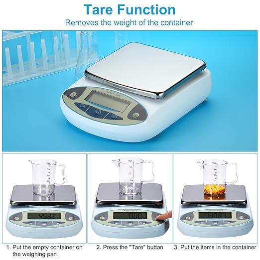 PATIKIL Lab Scale 3000gx0.01g, High Precision Electronic Analytical Balance Sensitive, Digital Precision Scale for Jewelry Laboratory Science
