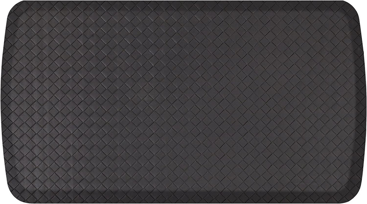 GelPro Elite Premier Gel & Foam Cushioned Anti-Fatigue Kitchen Floor Comfort Mat, Padded Stain-Resistant, Waterproof, Non-Slip Comfort Padded Desk/Office Mat, 20" x 36", Basketweave Black