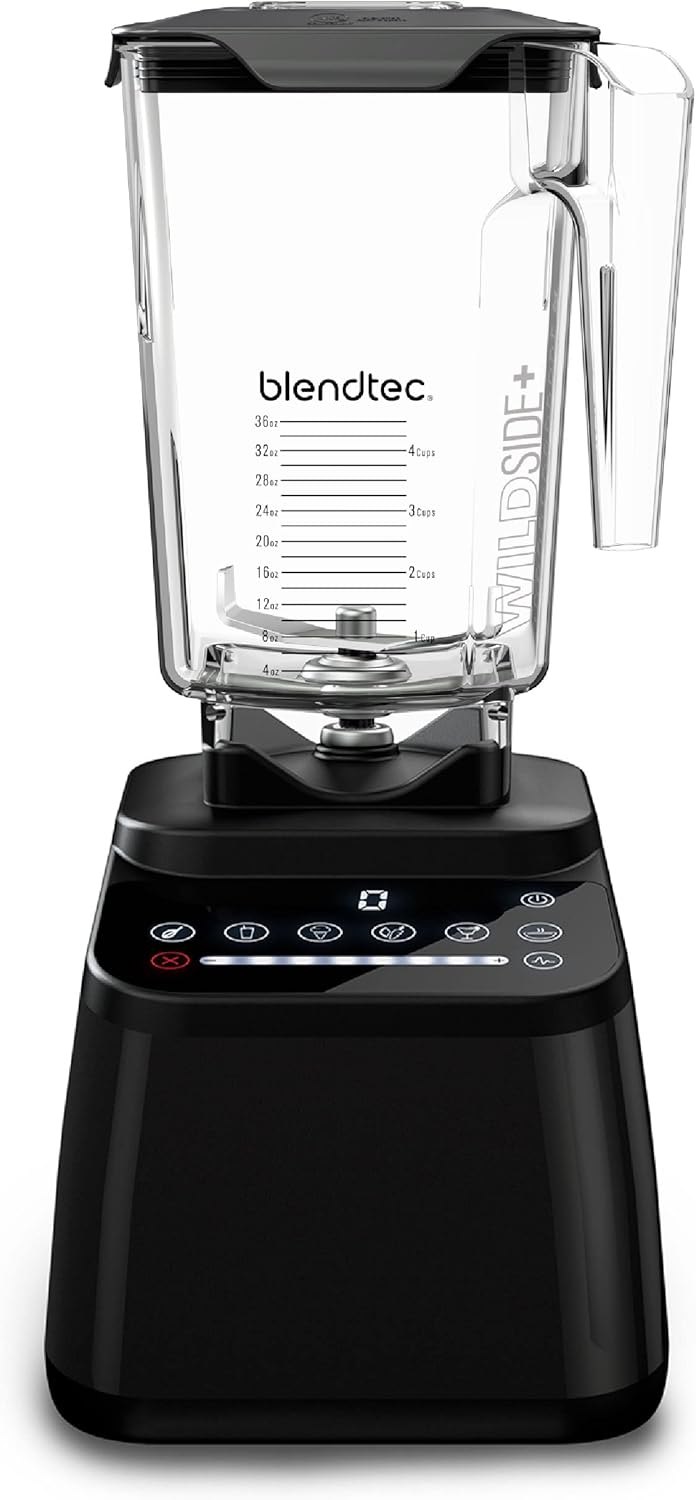Blendtec Original Designer Series Blender and 90 Oz WildSide+ Jar - Kitchen Blender Bundle - Black