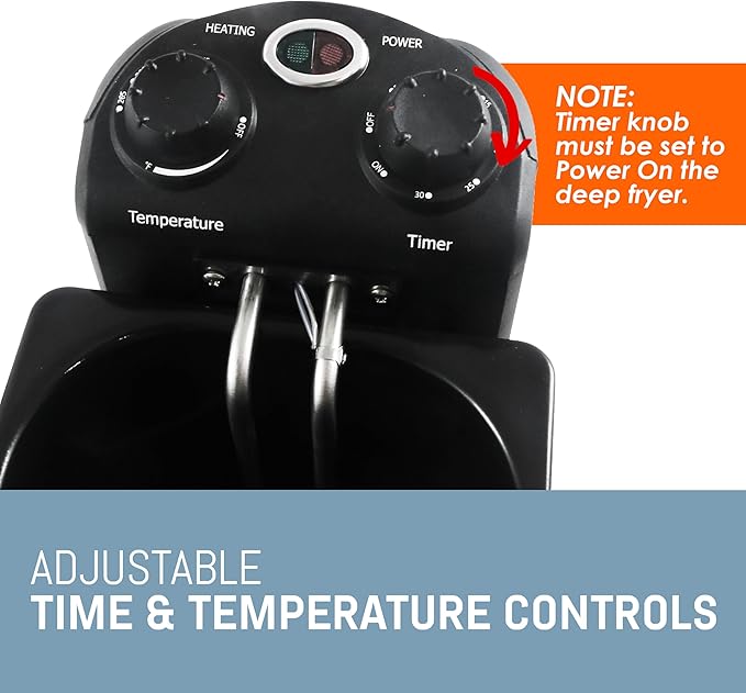 Elite Gourmet EDF-3500 Electric Immersion Deep Fryer. Removable Basket, Timer Control Adjustable Temperature, Lid with Viewing Window and Odor Free Filter,Stainless Steel,3.5 Quart / 14 Cup