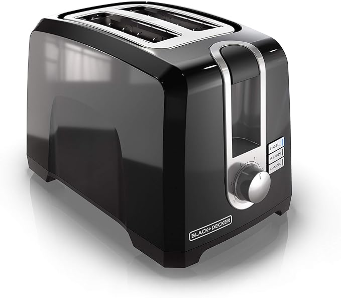 BLACK+DECKER 2-Slice Toaster, T2569B, Extra Wide Slots, 6 Shade Settings, 850 Watts, Crub Tray & Belgian Waffle Maker, Stainless Steel, WMB500,Silver