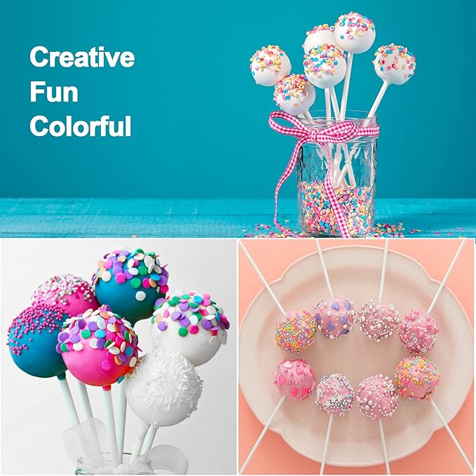 Silicone Cake Pop Mold Set - 2 Pack Lollipop Molds Kit with 40 Cake Pop Sticks, 100 Candy Treat Bags, and 100 Gold Twist Ties, Great For Chocolate Lollipop, Candy, Cake Pops